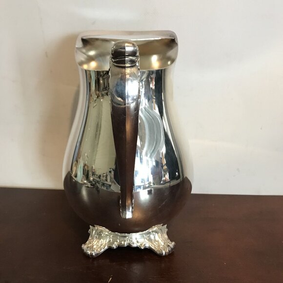 Wm Rogers & Son Heavy Silverplate Water Pitcher Victorian Rose 1917 - Picture 6 of 13